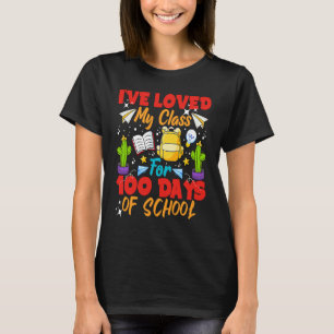 Camiseta Eu Amo Minha Turma Pelo 100º Dia De Escola 100º