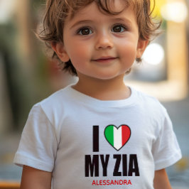 Camiseta EU AMO MINHA ZIA presente para Tia Italiana