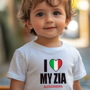 Camiseta EU AMO MINHA ZIA presente para Tia Italiana