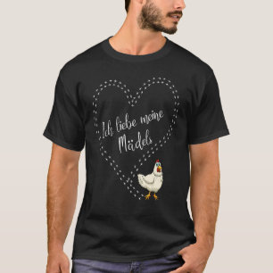 Camiseta Eu Amo Minhas Galinhas Meninas