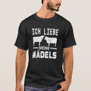 Camiseta Eu Amo Minhas Garotas Vaca Feminina