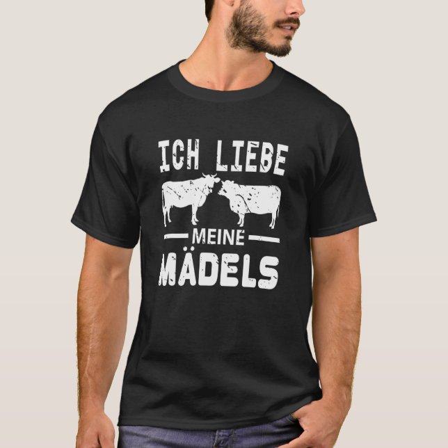 Camiseta Eu Amo Minhas Garotas Vaca Mulheres (Frente)