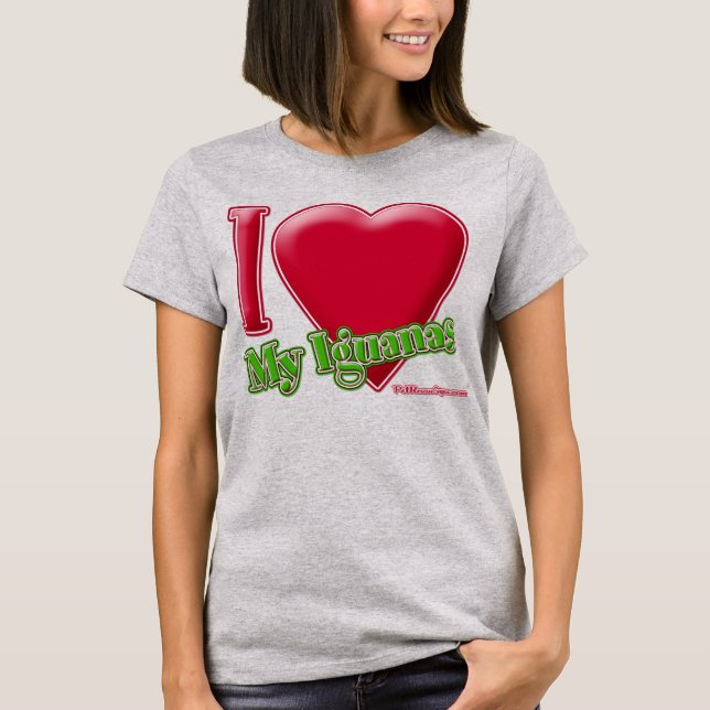 Camiseta Eu Amo Minhas Iguanas (Frente)