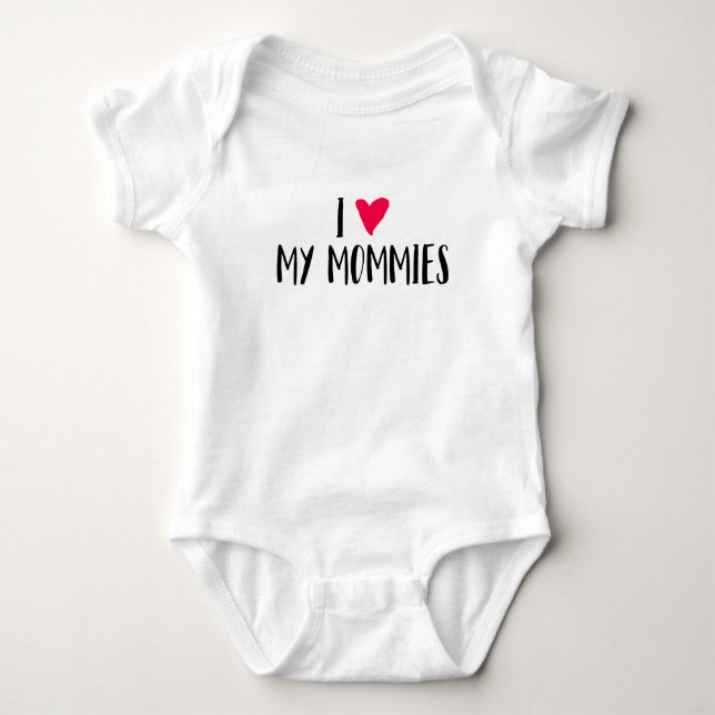 Camiseta Eu amo minhas mamãs (Frente)