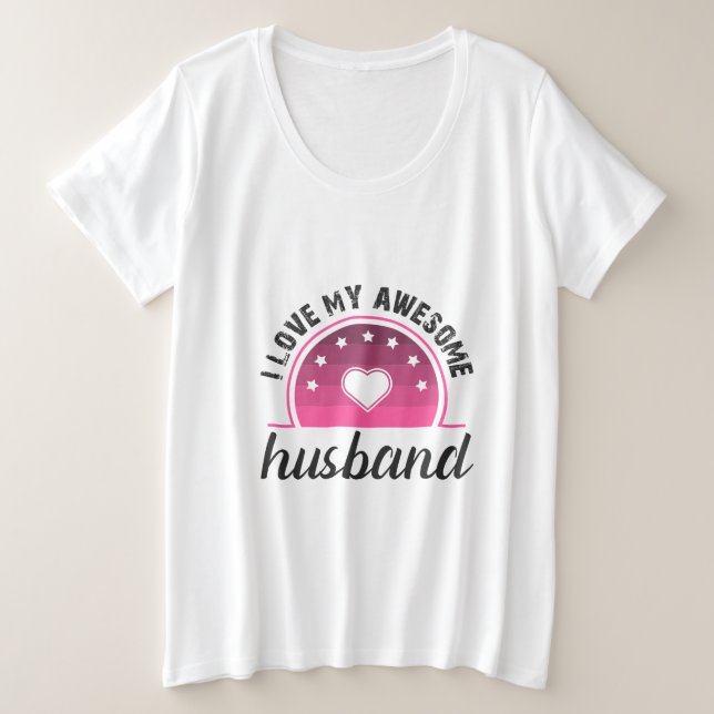 Camiseta Eu Amo Minhas Mulheres De Marido (Frente do Design)