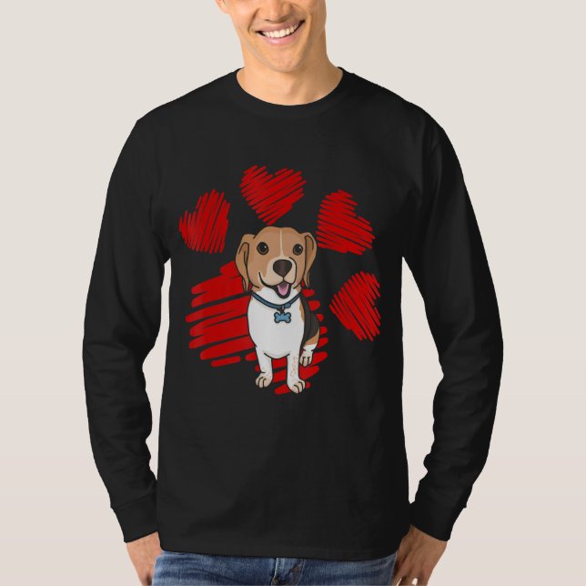 Camiseta Eu Amo Minhas Patas De Cachorro Com Namorados Card (Frente)