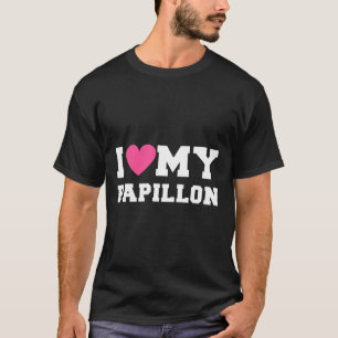 Camiseta Eu Amo Minhas Rações De Cachorro De Papillon