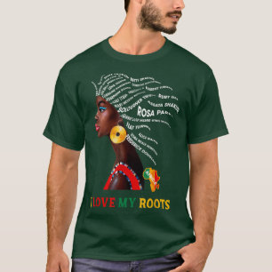 Camiseta Eu Amo Minhas Raízes História Negra Mês Orgulho 20