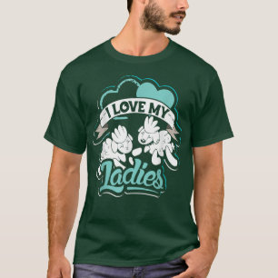 Camiseta Eu amo minhas senhoras design para amantes e fazen