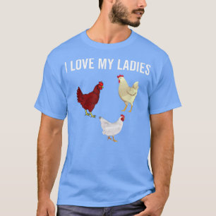Camiseta Eu Amo Minhas Senhoras Engraçadas Galinhas Farmant