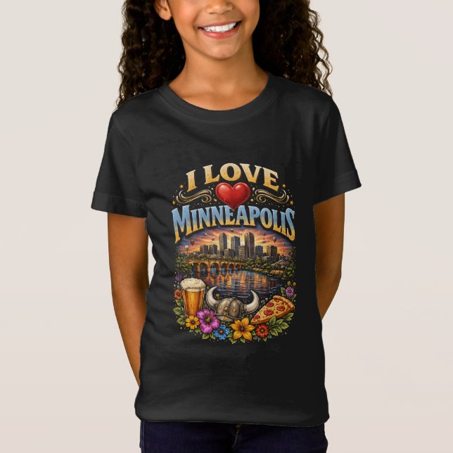 Camiseta Eu Amo Minneapolis (Frente)