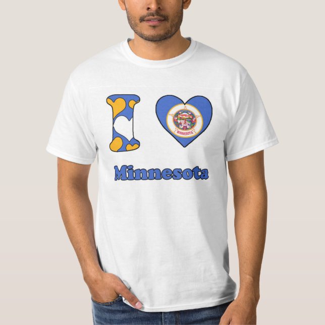 Camiseta Eu amo Minnesota (Frente)