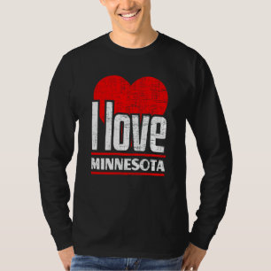 Camiseta Eu Amo Minnesota Melhor Estado Natal Eu Amo Minnes