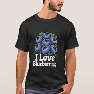 Camiseta Eu Amo Mirtilos Delícia de Frutas Frescas
