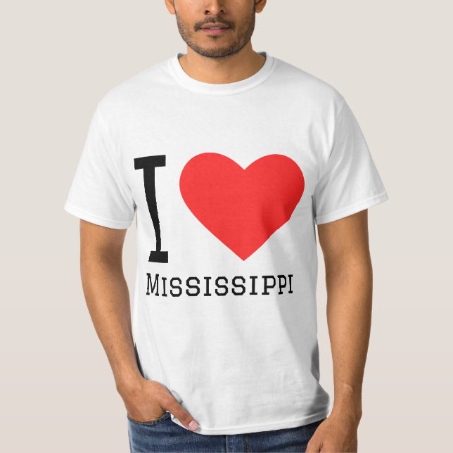Camiseta Eu amo Mississippi (Frente)