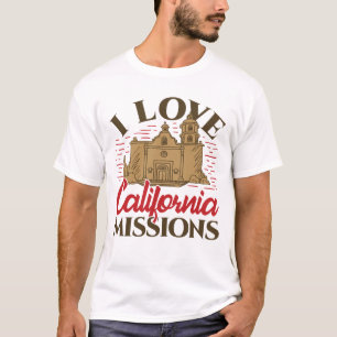 Camiseta Eu Amo Missões Da Califórnia