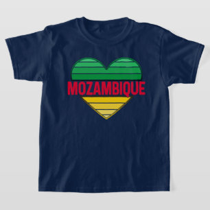 Camiseta Eu Amo Moçambique, Coração Mozambicano