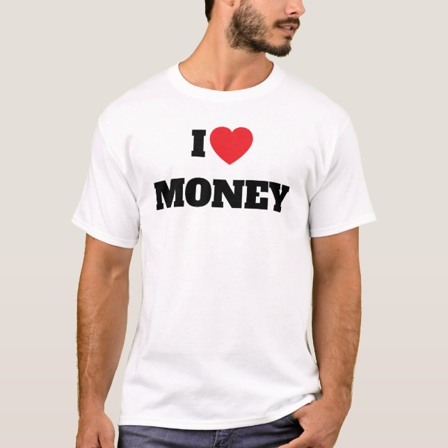 Camiseta Eu amo Money manga longa (Frente)