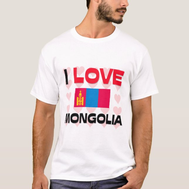 Camiseta Eu amo Mongolia (Frente)
