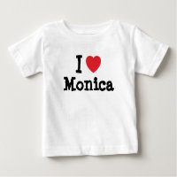 Eu amo Monica Heart Shirt