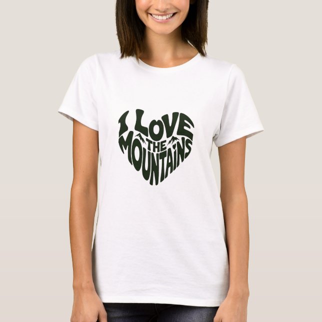 Camiseta Eu amo montanhas (Frente)