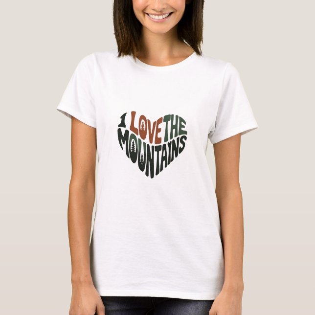 Camiseta Eu amo montanhas (Frente)