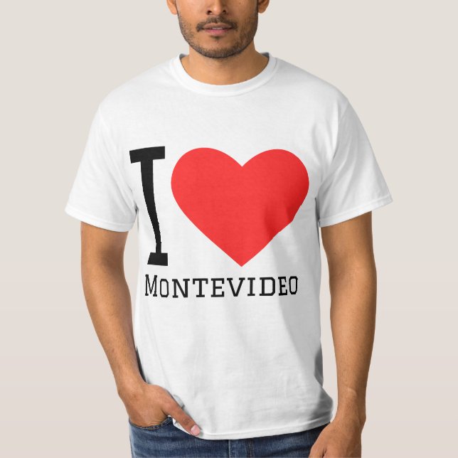 Camiseta Eu amo Montevidéu (Frente)