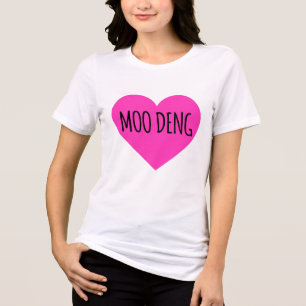 Camiseta Eu Amo Moo Deng - Hipopótamo Bebê Moo Deng