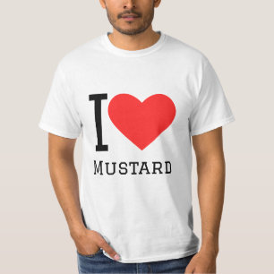 Camiseta Eu amo mostarda