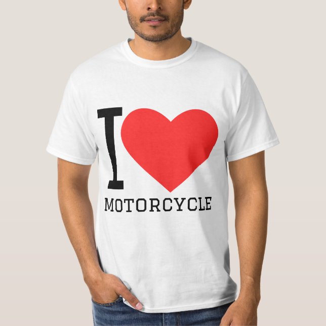 Camiseta Eu amo motocicleta  (Frente)