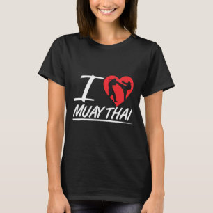 Camiseta Eu Amo Muay Thai Lutador Hobby Boxe Artes Marciais