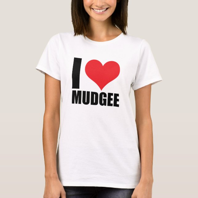 Camiseta Eu amo Mudgee (Frente)