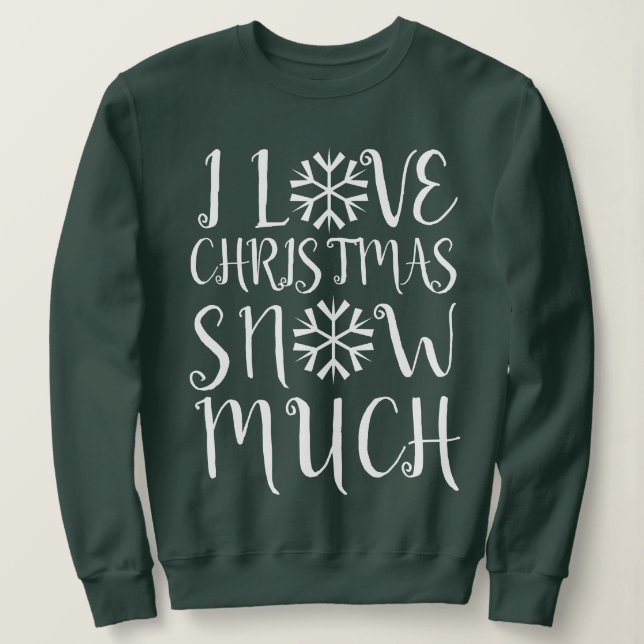 Camiseta Eu Amo Muito Neve De Natal (Frente do Design)