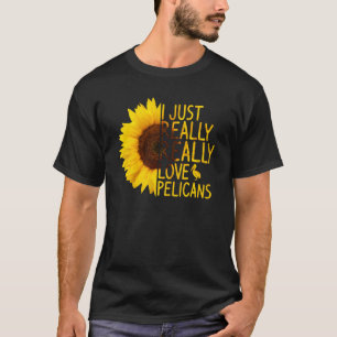 Camiseta Eu Amo Muito Os Pelicanos Mulheres Homens Pássaros