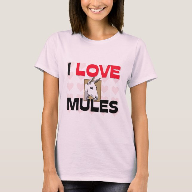 Camiseta Eu amo mulas (Frente)
