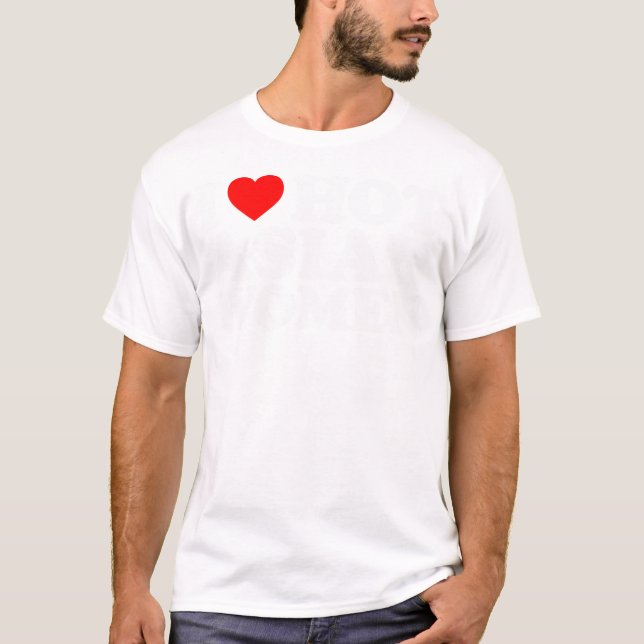 Camiseta Eu amo mulheres asiáticas quentes (Frente)