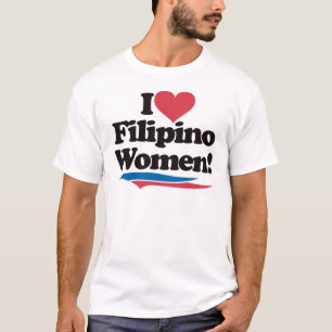 Camiseta Eu amo mulheres filipinas