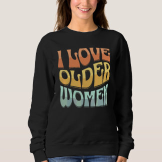 Camiseta Eu Amo Mulheres Mais Velhas Coração Mães Quentes G