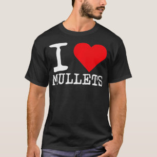Camiseta Eu Amo Mullets, I Heart Mullets, Engraçado Redneck