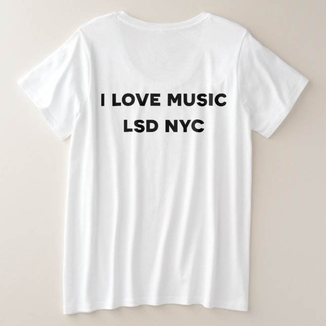 CAMISETA EU AMO MÚSICA (Verso do Design)