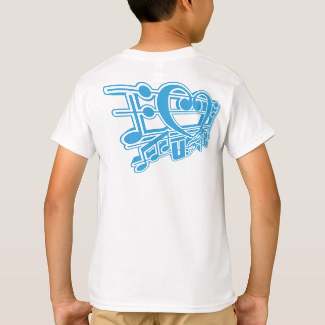 CAMISETA EU AMO MÚSICA (Verso)