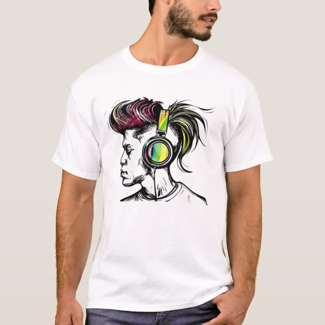 Camiseta Eu amo música (Frente)