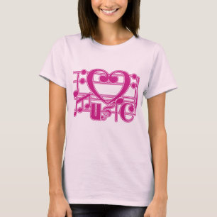 CAMISETA EU AMO MÚSICA