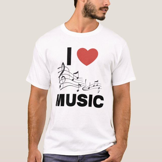 CAMISETA EU AMO MÚSICA (Frente)