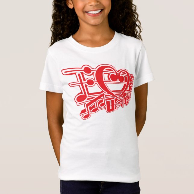 CAMISETA EU AMO MÚSICA (Frente)