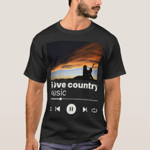 Camiseta eu amo música country