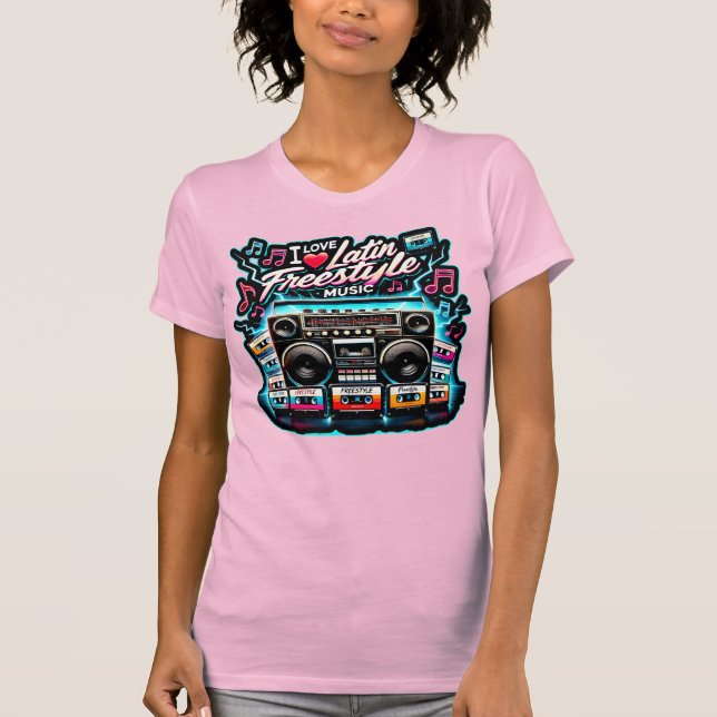 Camiseta Eu Amo Música Latino Livre (Frente)