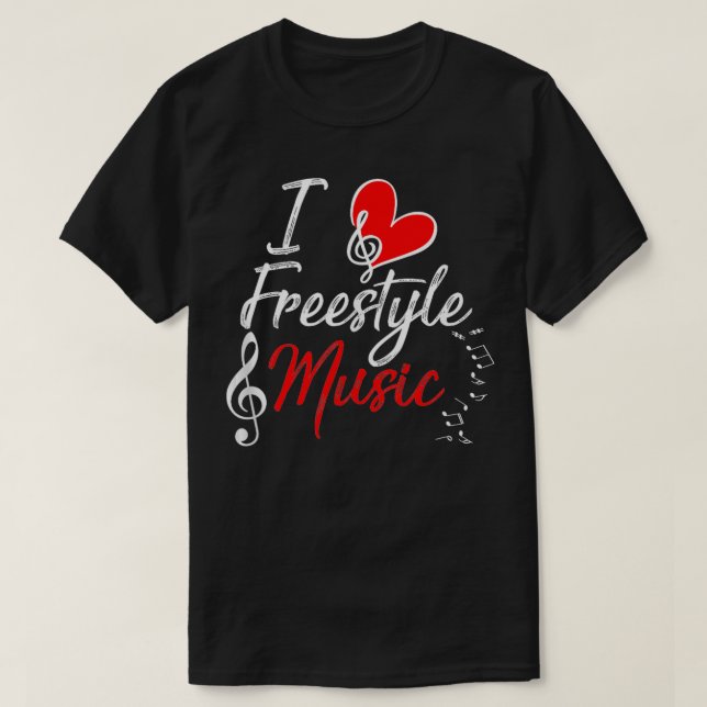 Camiseta Eu Amo Música Livre (Frente do Design)