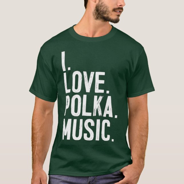 Camiseta Eu Amo Música Polka (Frente)