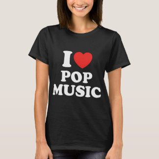 Camiseta Eu Amo Música Pop